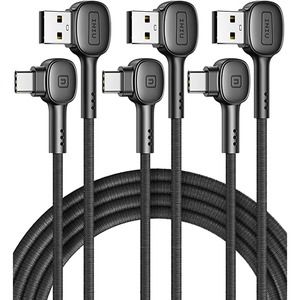 Nylon Braided 3.0 Type C Fast Charging Cables - 3 Pack